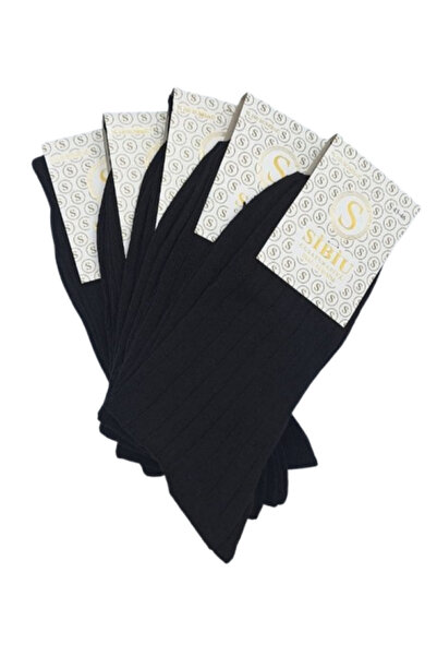 OEM Set 5 Socks for Men Sibiu Black with Stripes 43-46