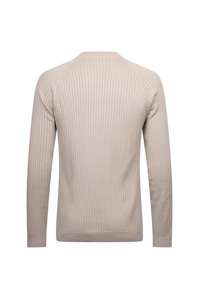 Hatemoğlu Stone Regular Fit Ribbed Quarter Turtleneck Cotton Knitwear Sweater