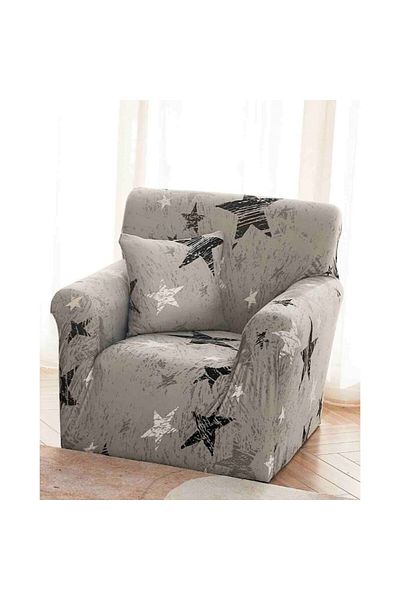 JOJO HOME Elastic Chair Cover Jojo Home Star Print, Gray, 90x140cm