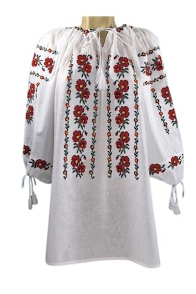 OEM Ie Dama, Bumbac, Model Traditional, Maneca 3/4, Broderie Multicolor, Marime 4XL