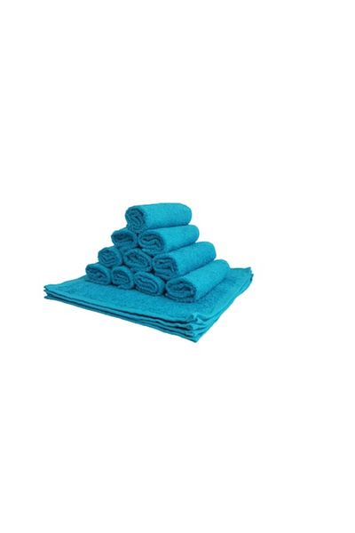 AZAD Set 10 prosoape de bucătărie, 30x30 cm, 100% bumbac, turcoaz