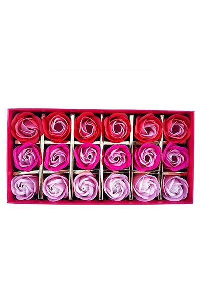 OEM Box with multicolor soap roses, 24x12cm