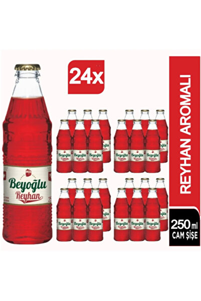 Beyoğlu Gazozu Beyoğlu Reyhan ve Gül Aromalı Gazlı İçecek 250ml 24'lü