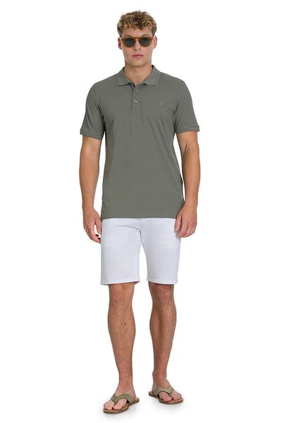 Hatemoğlu Olive Green Regular Fit 100% Cotton Polo Neck T-Shirt