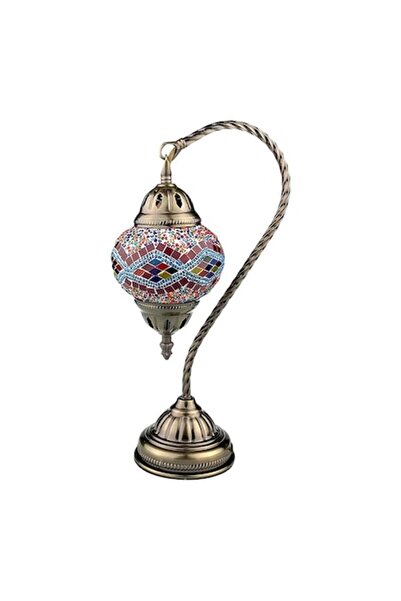 OEM Veioza metalica cu mozaic, stil oriental, 18X38 cm, multicolor, M5
