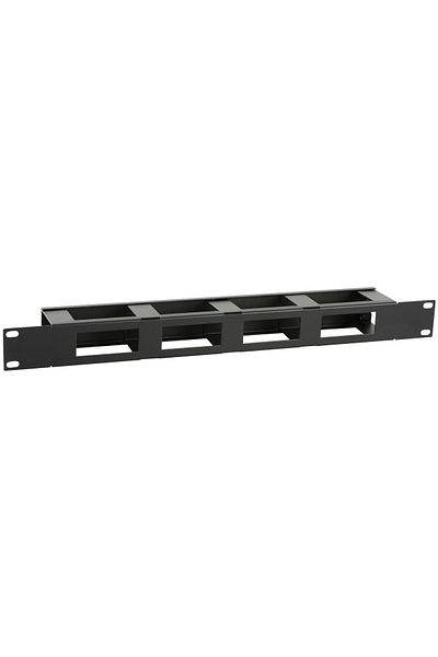 Lanview Panel Zarządzania Kabli 1U 19" S z Pokrywą Czarny, RAO410BL