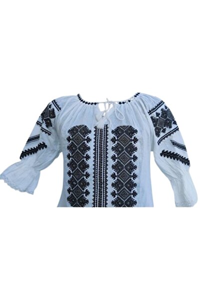 OEM Traditional Woman's Blouse, Cotton, Black, Size M