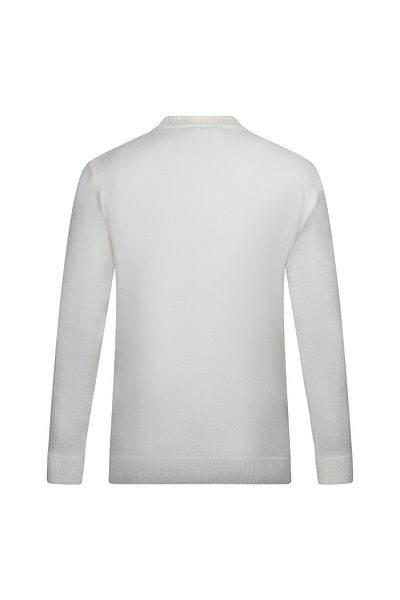 Hatemoğlu Ecru Regular Fit Quarter Turtleneck Sweater