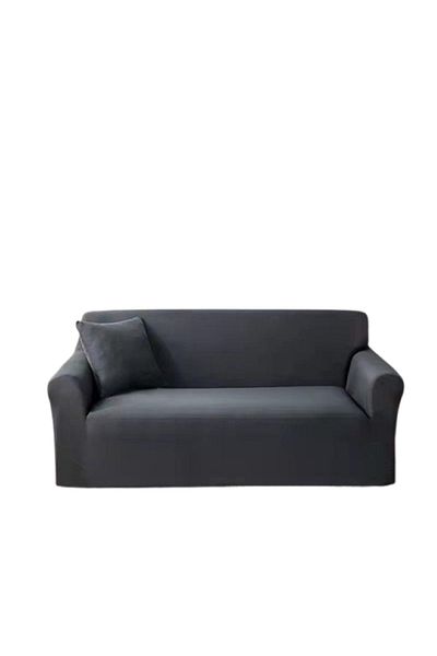 OEM Elastic Sofa Cover, Comfort Uni, Elastane, L-3 Seats, 185x230cm, Dark Gray