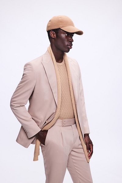 Hatemoğlu Mink Slim Fit Patterned Pointed Collar Classic Suit