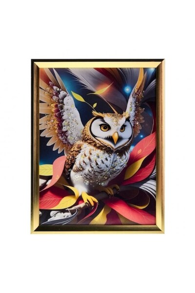 OEM Tablou din plastic cu rama din MDF cu animale. 43x33 cm M5