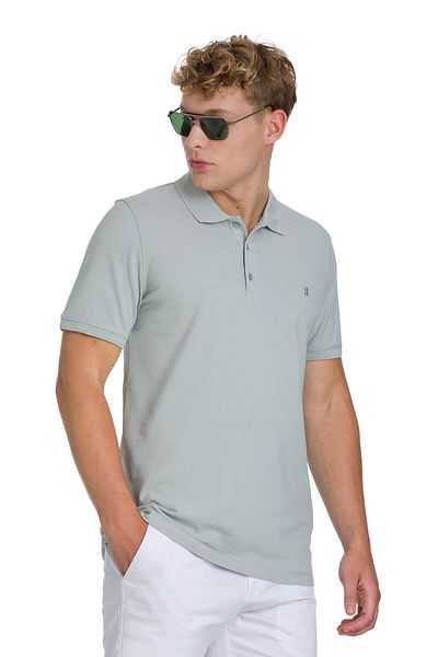 Hatemoğlu Green Regular Fit 100% Cotton Polo Neck T-Shirt