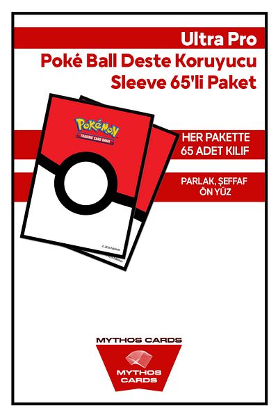 Mythos Cards Ultra Pro -Poké Ball Support Protective Sleeve Pack of 65