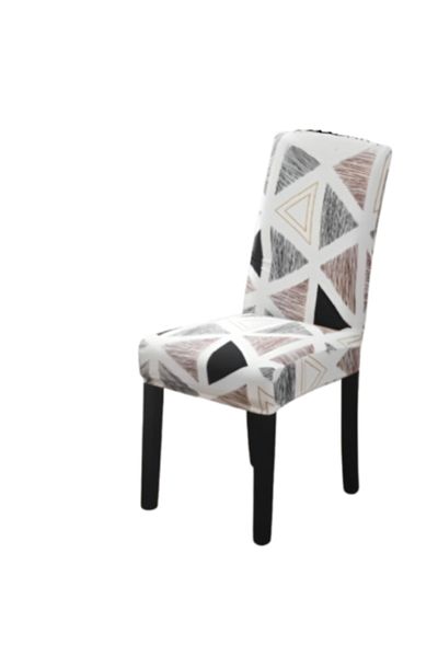 OEM Set 6 huse pentru scaune, Poliester cu Elastan, Triunghiuri Multicolor