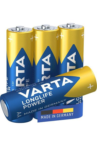 PROVARTA Varta High Energy AA LR6 - Alkaliczne baterie jednorazowe, 1.5V, 4 sztuki, Niebieskie, 04906121414