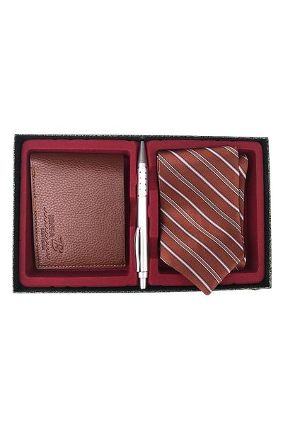 OEM Set Barbati, 3 piese, Portofel/Pix/Cravata, 24x15cm, Multicolor, M1