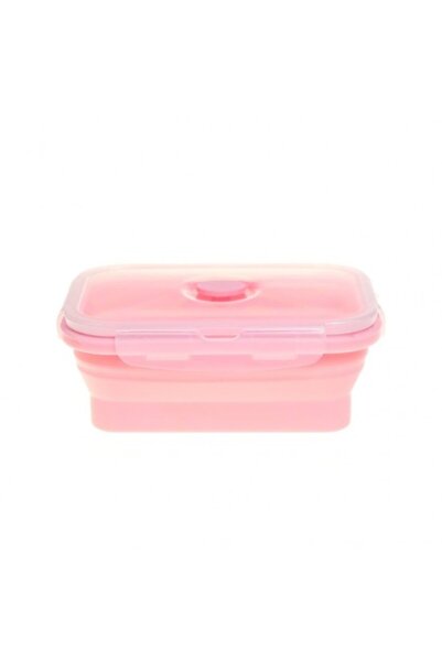 OEM Silicone and PVC Food Container, 500 ml, 16x10x6 cm, Pink