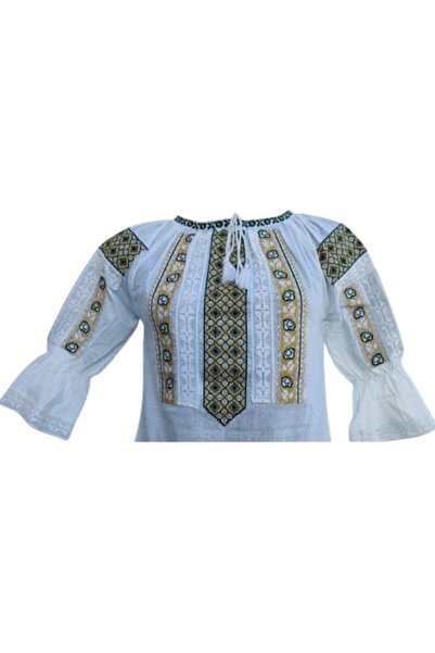 OEM Ie dama, traditionala, bumbac, bej deschis, marimea 2XL