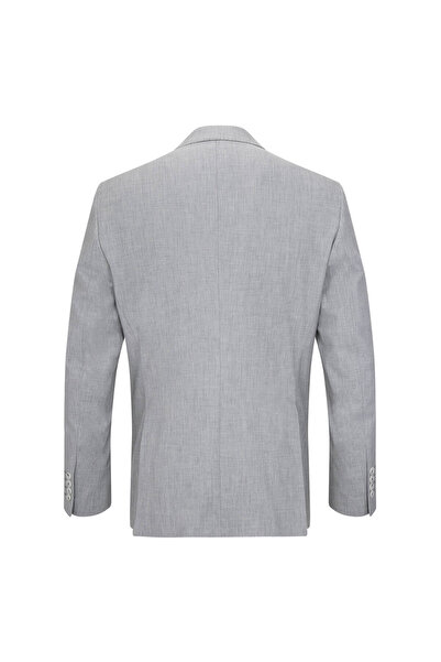 Hatemoğlu Gri Slim Fit Mono Yaka Klasik Takım Elbise