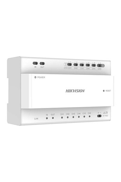 Hikvision Distribuitor video/audio cu 2 fire pentru 6 stații - DS-KAD706Y