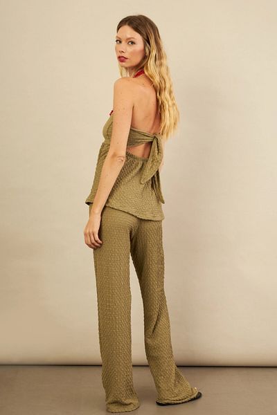 Cool & Sexy Women's Çağla Bubble Bottom Top Set Flu337