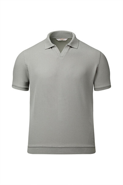 Hatemoğlu Haki Regular Fit Polo Yaka Pamuklu Tişört