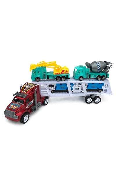 OEM Toy Truck with 4 Vehicles, 55x22cm, Multicolor, M1