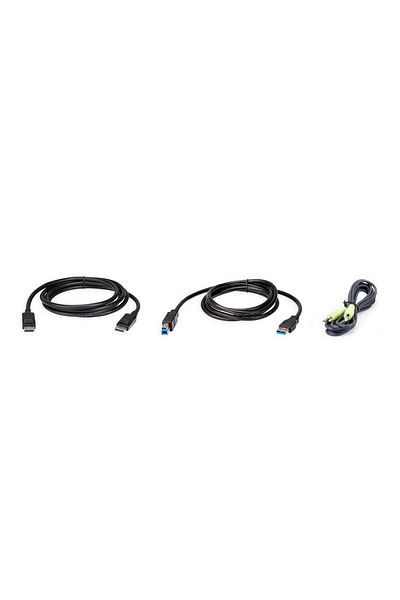 Electronica Kit cablu KVM USB DisplayPort Aten 2M, 2L-7D02UDPX3