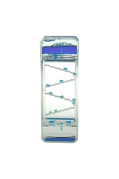 OEM Decoratiune din plastic cu lichid si bule, 6x16 cm, transparent-albastru