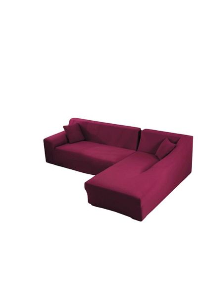 OEM Elastic Cover for Corner Couch, Comfort Uni, Elastane, 145x185cm/185x230cm, Bordeaux