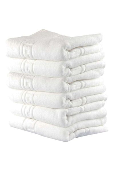 OEM Set 6 Prosoape de baie, Bumbac, Bordura Greceasca, 500g/m², 70x140cm, Alb