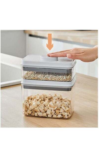 Arabest 7-Piece Sealed Storage Jar Set, BPA-Free, with Push Button Lids, Airtight for Multi-Food Storage