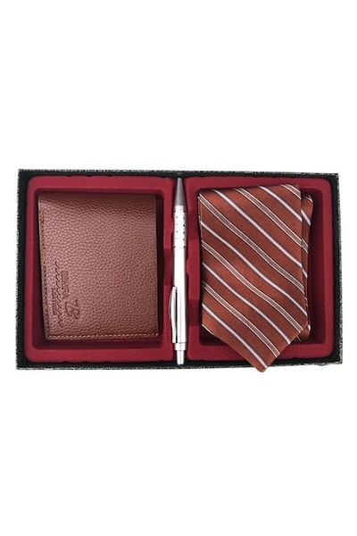 OEM Set Barbati, 3 piese, Portofel/Pix/Cravata, 24x15cm, Multicolor, M1
