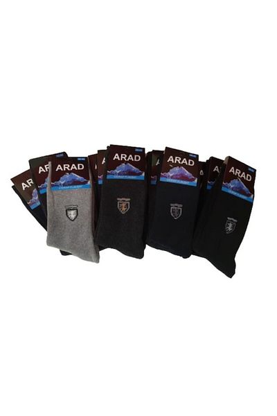 OEM Set 12 șosete pufoase pentru bărbați, 80% bumbac, mărimea 39-42, multicolore