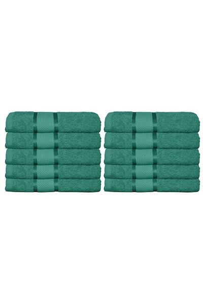 OEM Set 10 bath towels, Cotton, Uni, 400g/m², 70x140cm, Dark Green