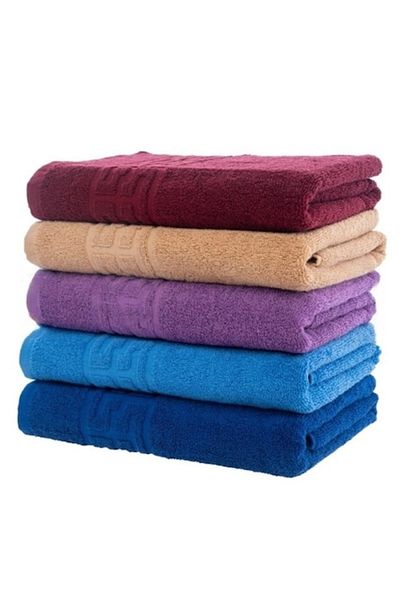 OEM Set 5 Bath Towels, Cotton, Greek Border, 500g/m², 70x140cm, M19, Multicolor