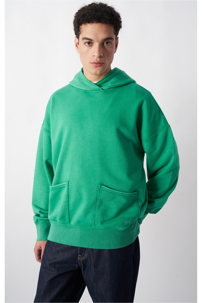 Champion سويت شيرت بغطاء للرأس من تايم كبسول سويت شيرت رجالي باللون الأخضر - ...