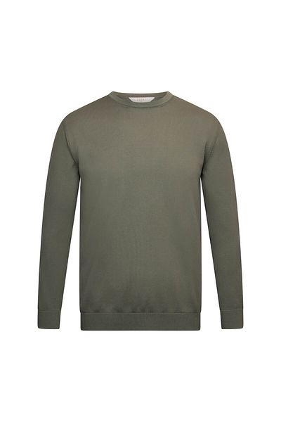 Hatemoğlu Khaki Regular Fit Crew Neck Rayon Sweater