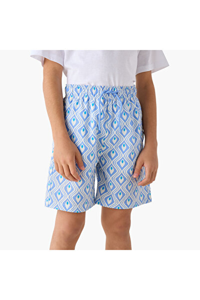 Juniors شورت سباحة مطبوع مع رباط إغلاق