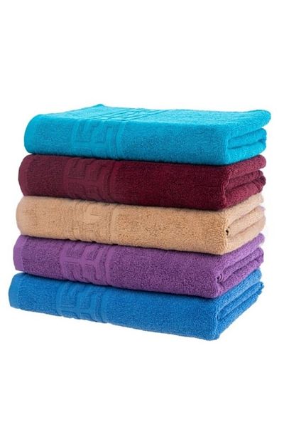 OEM Set 5 Bath Towels, Cotton, Greek Border, 500g/m², 70x140cm, M15, Multicolor