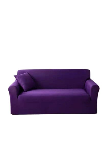 OEM Husă elastică pentru canapea, Comfort Uni, elastan, M-2 locuri, 145x185cm, violet