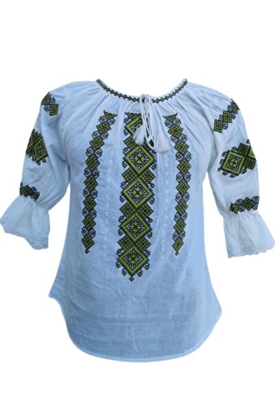 OEM Ie pentru dama, traditionala, bumbac, bej, marimea L