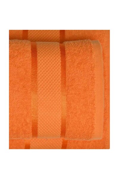 OEM Set 10 prosoape de față, Bumbac, Uni, 400g/m², 50x90cm, Portocaliu