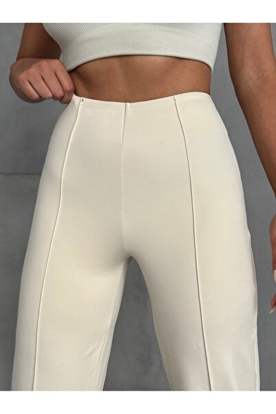 Miss Prova Premium Leggings Pants with Rib Detail and Waist Seat Missptl2672