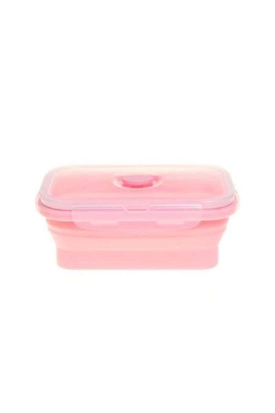 OEM Recipient alimentar din silicon și PVC, 500 ml, 16x10x6 cm, roz