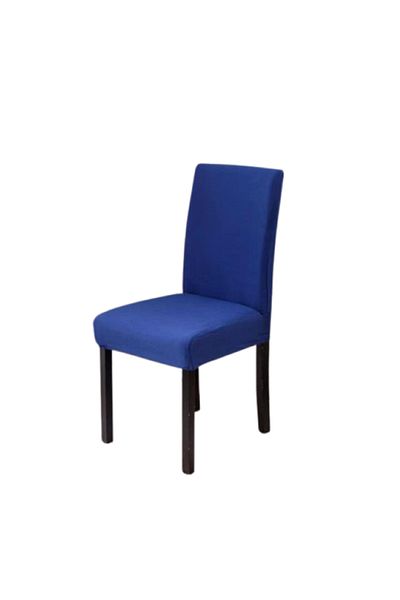 OEM Set 6 huse pentru scaune, Poliester cu Elastan, Uni, Bleumarin