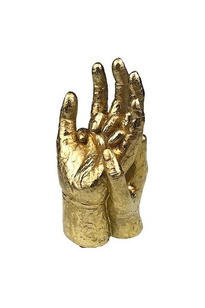 OEM Resin Decoration - Joined Hands, 16x25cm, Gold