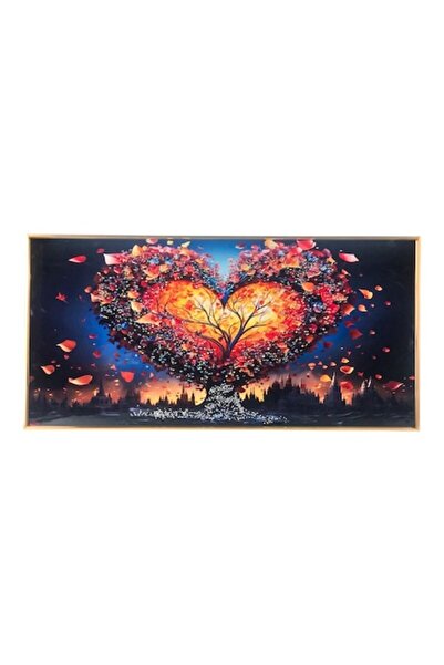 OEM Pictură plastică abstractă cu aplicații în piatră, 80x40 cm, multicoloră, M6