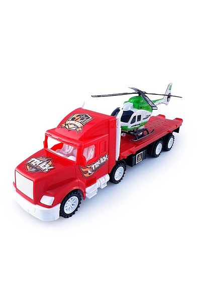 OEM Set din plastic format din transportor cu elicopter, rosu, 44x16 cm