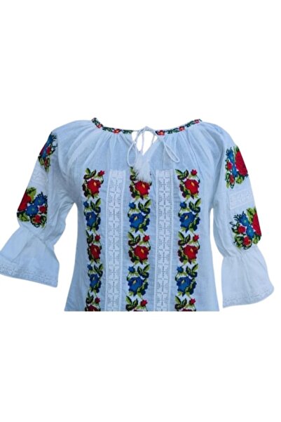 OEM Women's Traditional Blouse, Cotton, Rose Print, Multicolor, Size 3XL